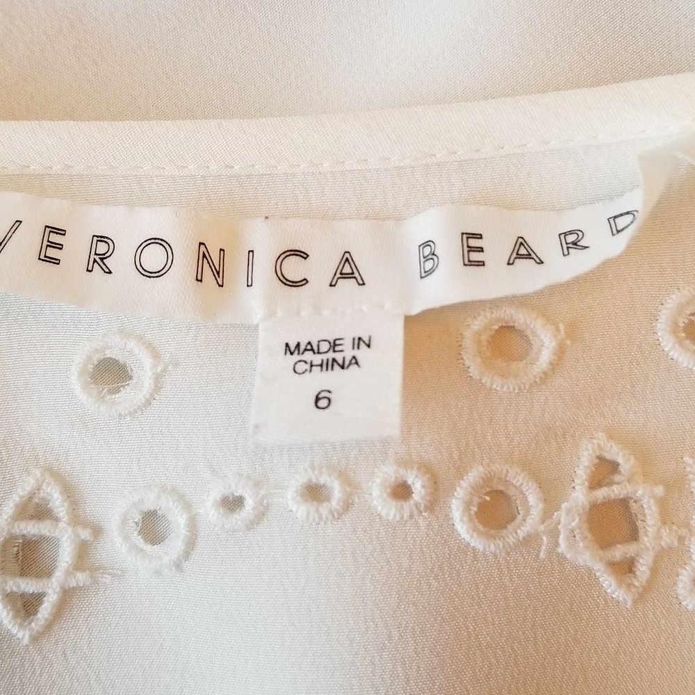 Veronica Beard Barth Eyelet Blouse Size 6 - Picture 7 of 7